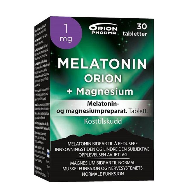 Hovedbilde Orion melatonin 1mg+magnesium tablett 30 stk