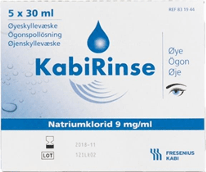 Hovedbilde Kabirinse øyeskyllevæske nacl 5 x 30 ml