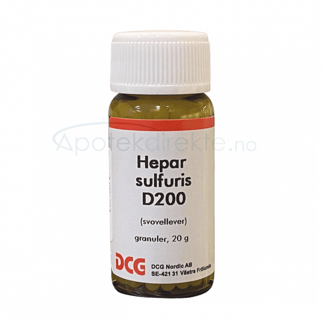 Hovedbilde Hepar sulfuris D200 20 gram piller