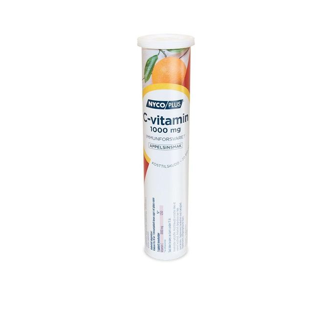 Hovedbilde Nycoplus C-vitamin brusetablett 1000 mg appelsin 20 stk