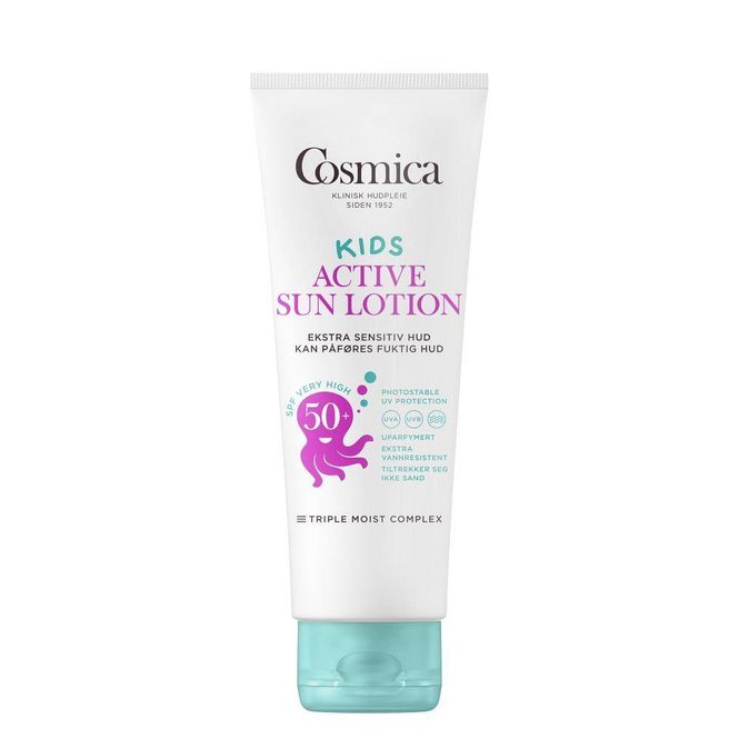 Hovedbilde Cosmica sun kids active lot f50+ u/p 250 ml