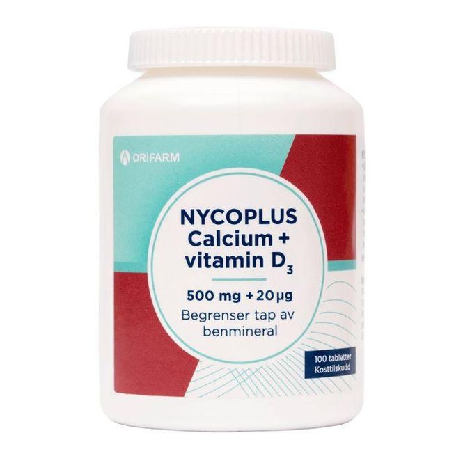 Hovedbilde Nycoplus calcium m/D3-vit tablett 100 stk