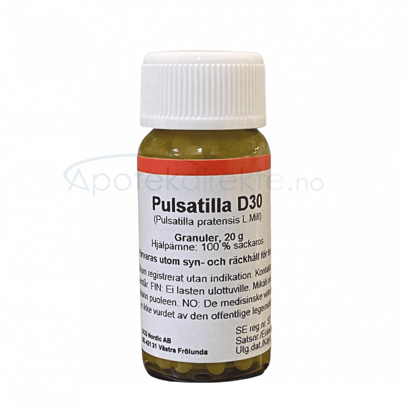 Pulsatilla D30 20 gram piller