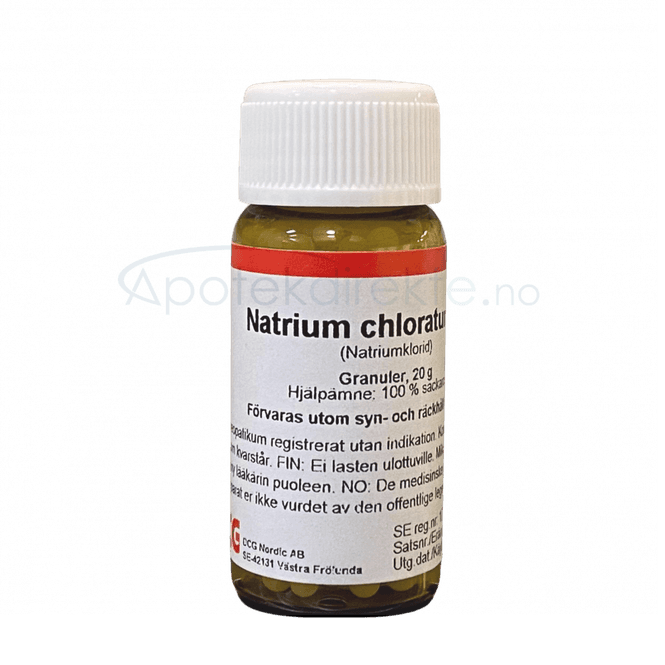 Hovedbilde Natrium chloratum (muriaticum) D6 20 gram piller
