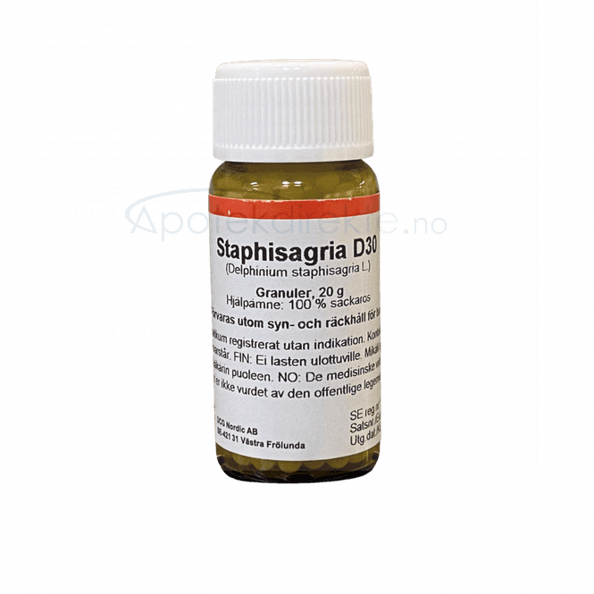 Hovedbilde Staphisagria D30 20 gram piller