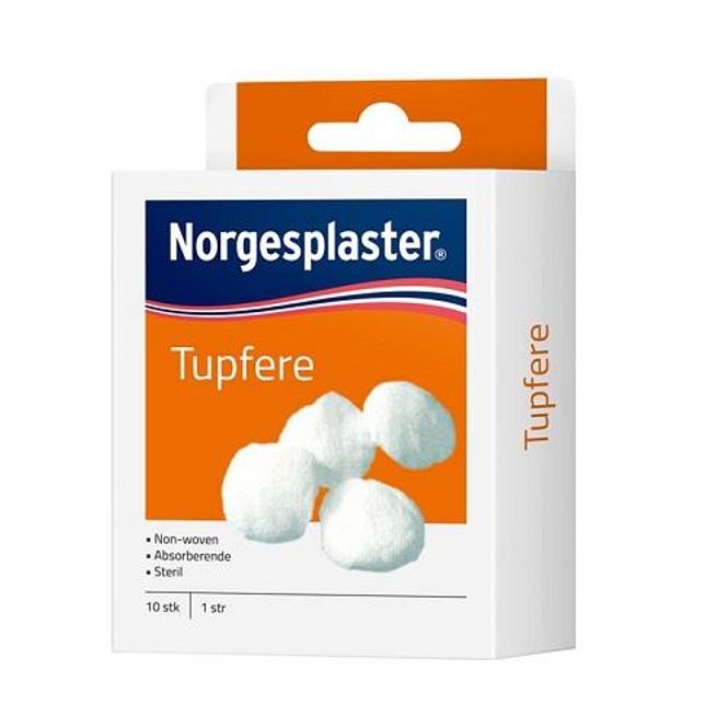 Hovedbilde Norgesplaster steril tupfere 10 stk