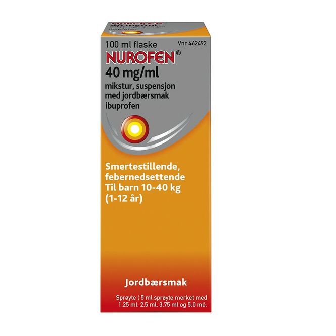 Hovedbilde Nurofen mikstur 40 mg/ml jordbær 100 ml