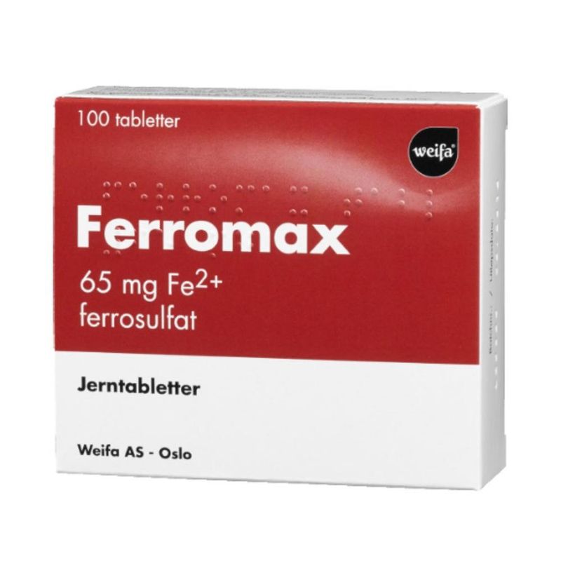 Ferromax 65 mg tablett 100 stk