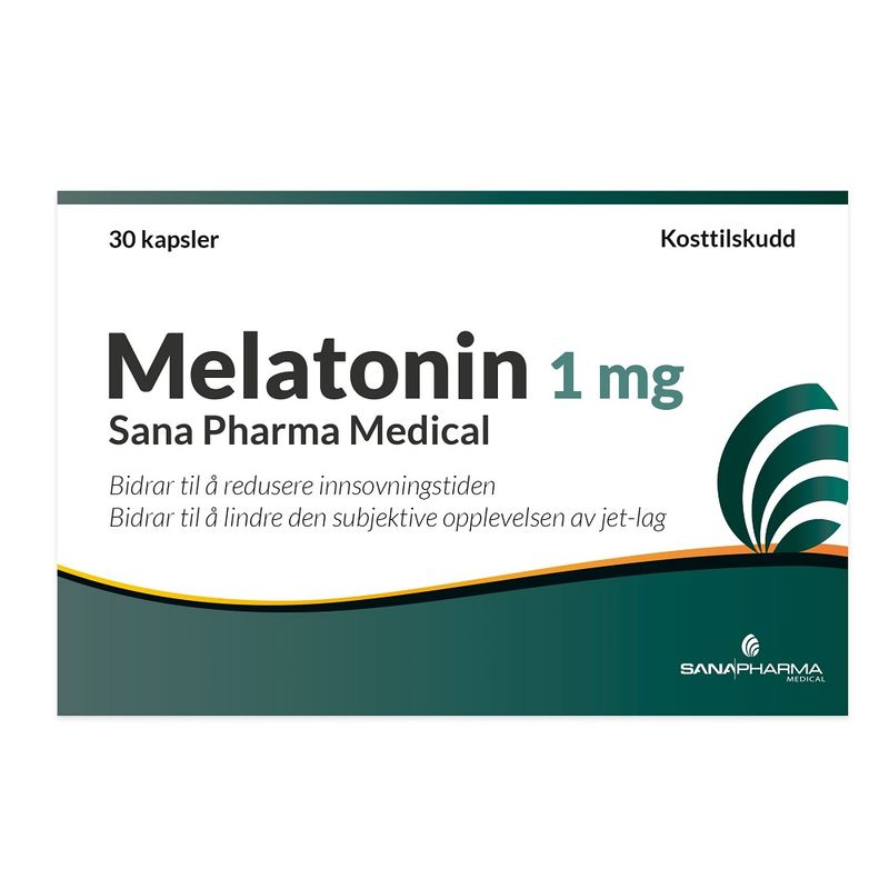 Sana pharma melatonin kapsel 1 mg 30 stk