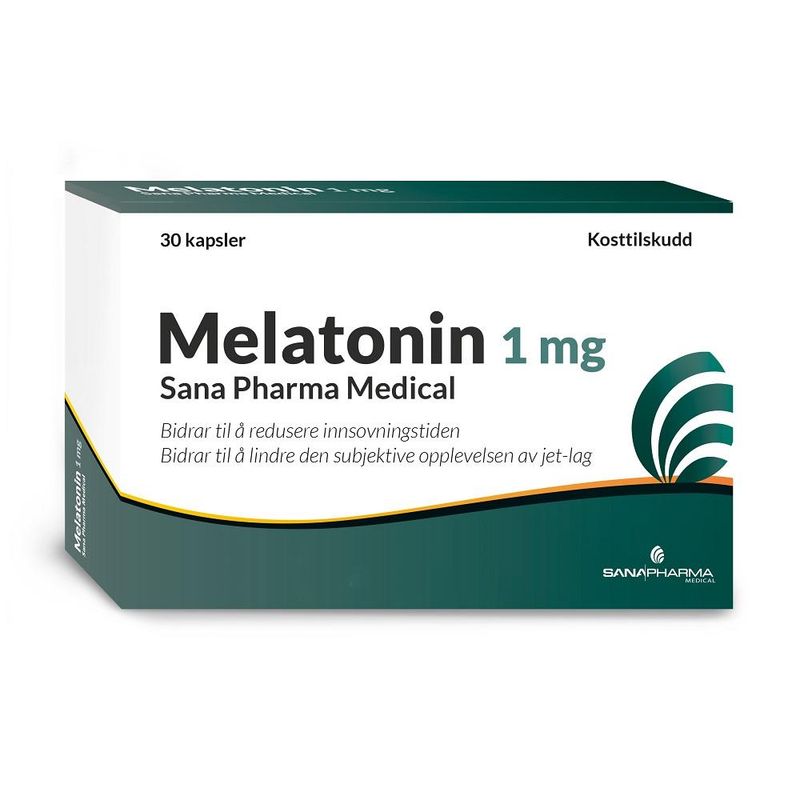 Sana pharma melatonin kapsel 1 mg 30 stk