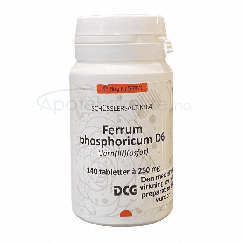 Cellesalt schüssler nr. 4 (ferrum phosph) D6 140 tabletter
