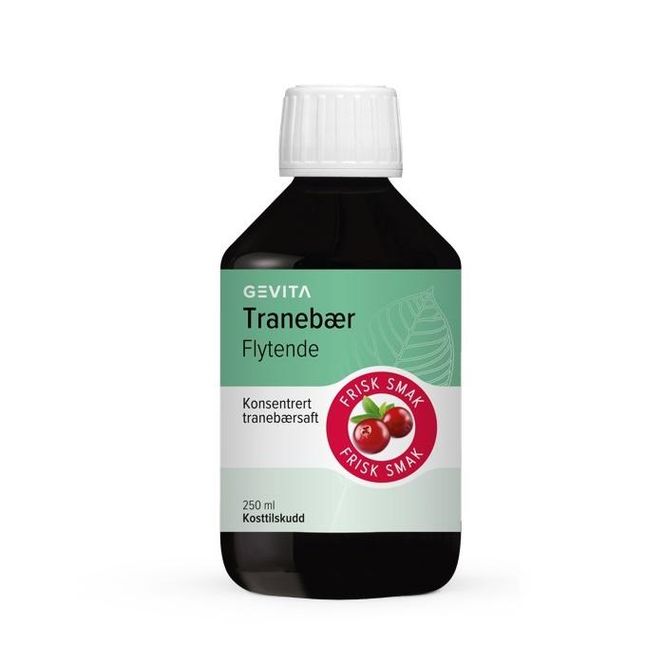 Hovedbilde Gevita tranebær flytende 250 ml