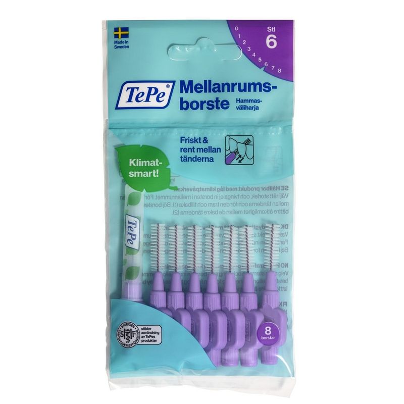 Tepe mellomrombørste 1,1 mm 8 stk
