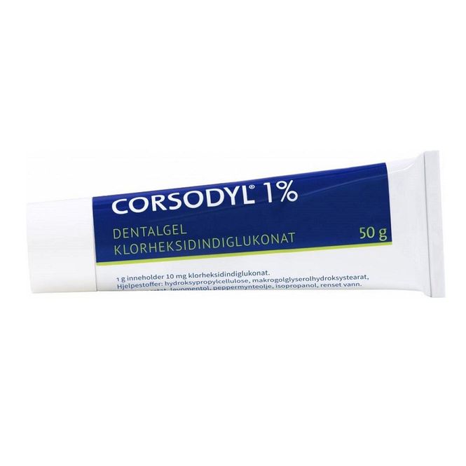 Hovedbilde Corsodyl dental gel 1% 50 gram