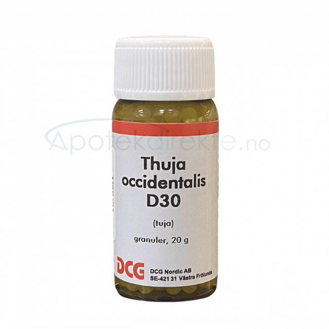 Hovedbilde Thuja occidentalis D30 20 gram piller