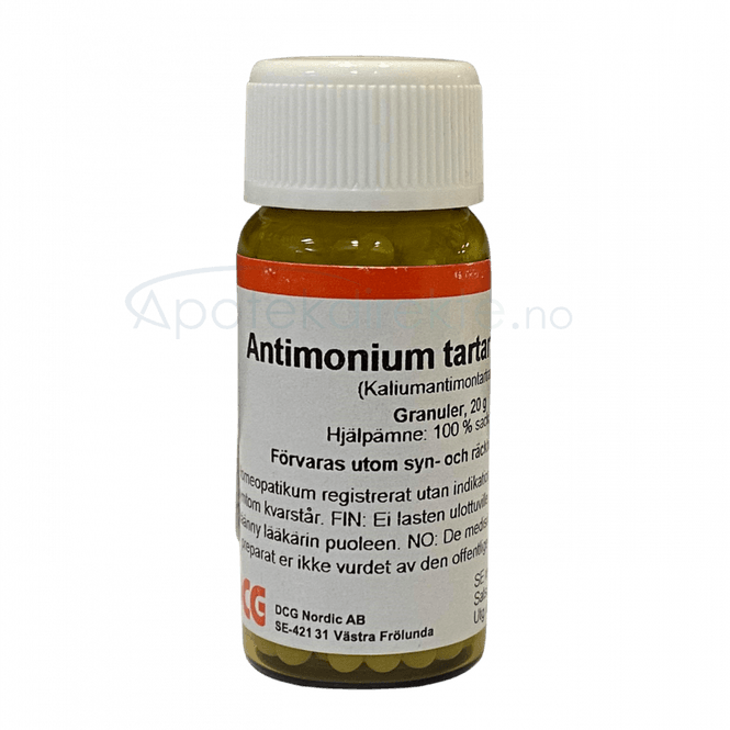 Hovedbilde Antimonium tartaricum D30 20 gram piller