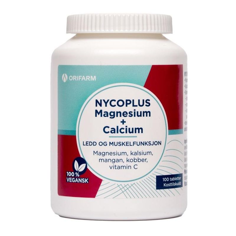 Nycoplus magnesium + calcium tablett 100 stk