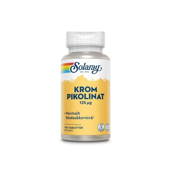 Hovedbilde Solaray krom pikolinat tablett 100 stk