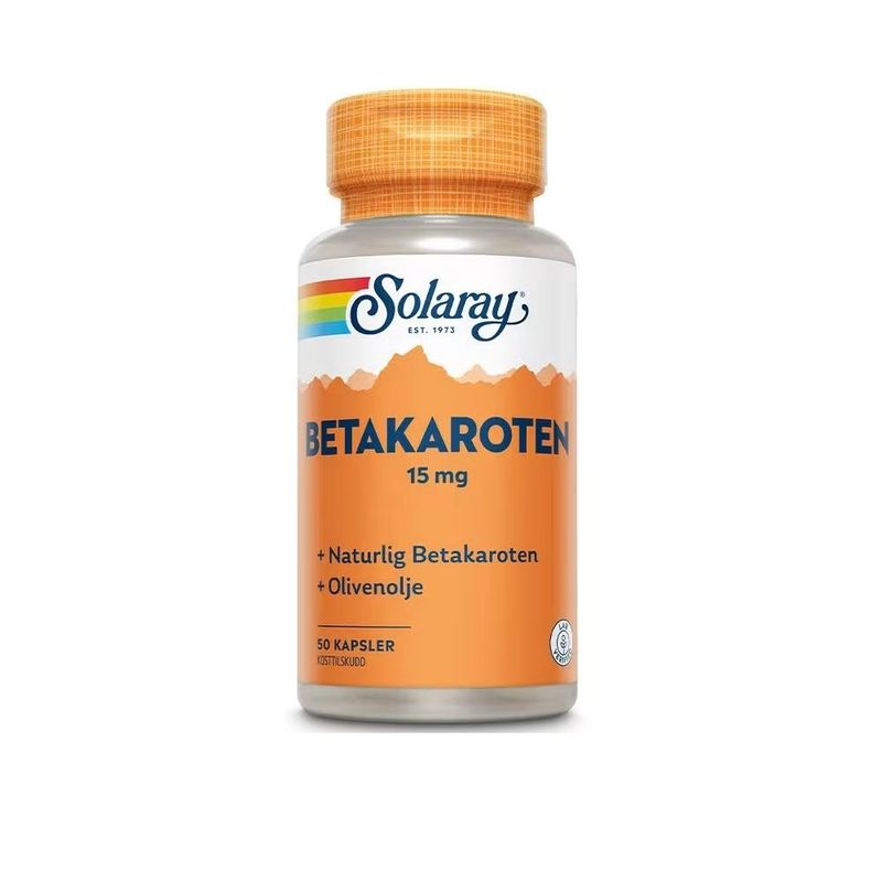 Solaray betakaroten 15 mg kapsel 50 stk