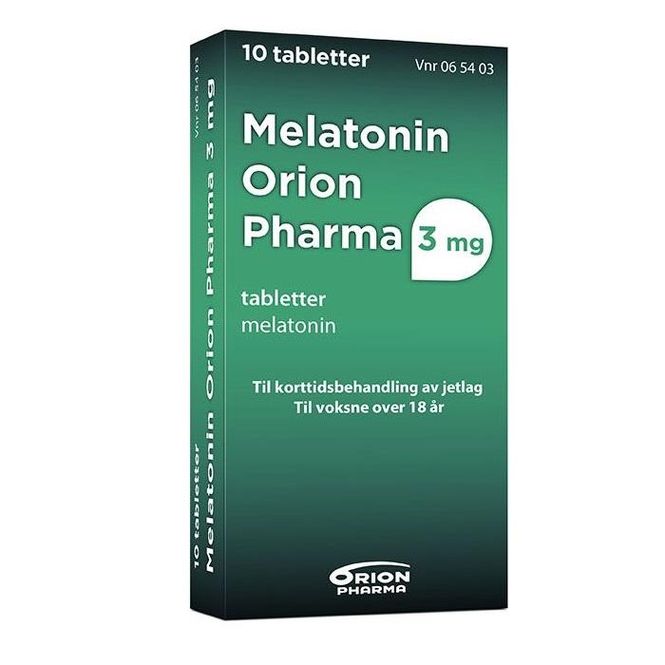 Hovedbilde Melatonin Orion 3 mg 10 tabletter