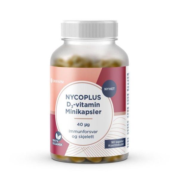 Hovedbilde Nycoplus D3-vitamin minikapsel 40mcg 90 stk