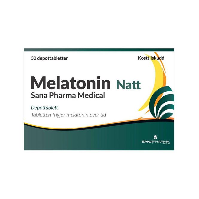 Hovedbilde Sana pharma melatonin natt depottkapsel 1 mg 30 stk