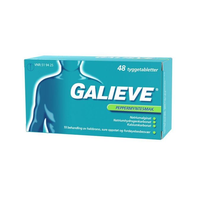 Hovedbilde Galieve peppermynte 48 tyggetabletter